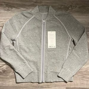 Lululemon On Repeat Bomber in Heathered Core Light Grey